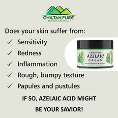 Azelaic Cream – Antibacterial, Lighten Freckles, Reduce Hyperpigmentation & Fade Acne Scars 50ml - ChiltanPure