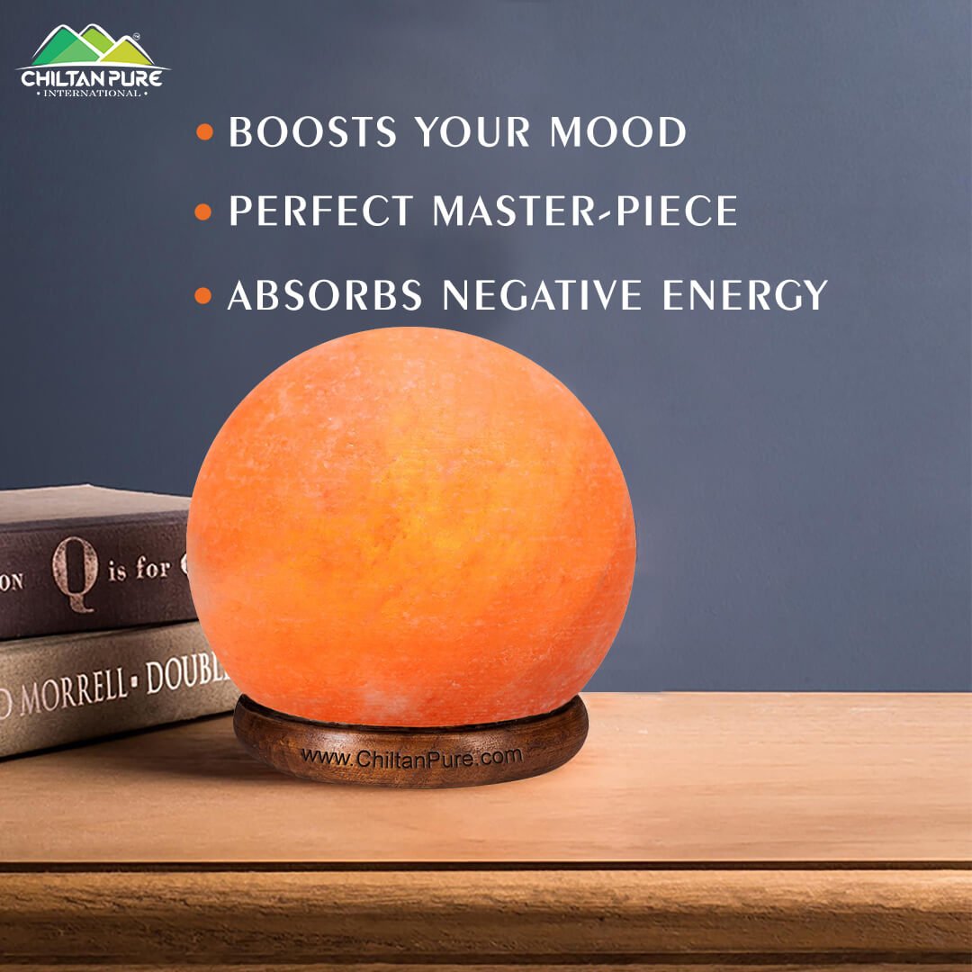 Ball Pink Salt Lamp [Large] – Clean is classy, a perfect master piece that boosts your mood, Improves sleep & air quality - ChiltanPure