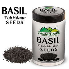 Basil Seeds (Tukh Malanga) – With Nature’s Cooling Properties [تخم ملنگا] 220gm - ChiltanPure