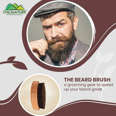 Beard Brush – Reduce Beard Curls, Deep Cleanse Beard, Adds Shine to Beard, Great for Grooming & Styling Beard!! - ChiltanPure