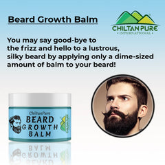 Beard Growth Balm – Adds Shine to Beard, Minimize Beard Curls, Style, Smoothes & Nourishes Beard 50ml - ChiltanPure