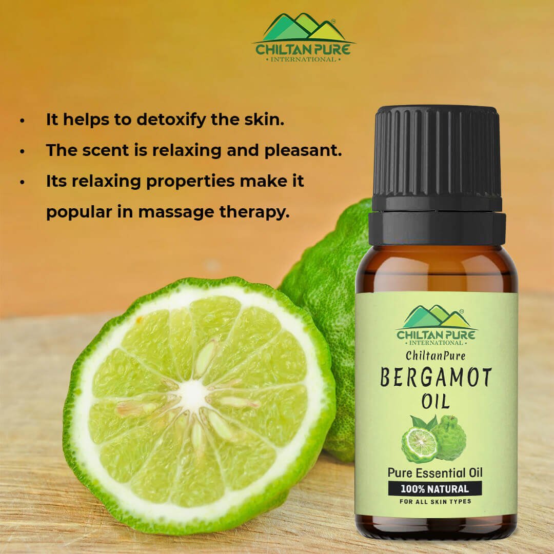 Bergamot Essential Oil – Natural Insecticide, Prevents Asthma, Eases Anxiety & Promotes Healthy Hair 20ml - ChiltanPure