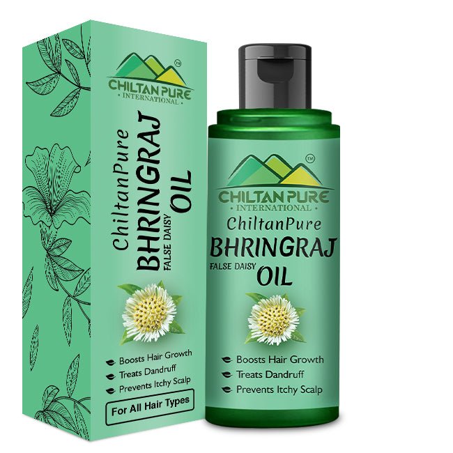 Bhringraj Oil (False Daisy) - Boosts Hair Growth, Treats Dandruff, Prevents Hair Loss & Soothes Itchy Scalp - ChiltanPure
