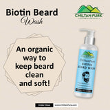 Biotin Beard Wash – Remove Dirt, Oil & Pollutants, Makes Beard Soft & Smooth, Fights Frizz, Flakes & Itchiness 150ml - ChiltanPure