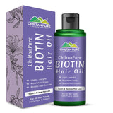 Biotin Hair Oil – Boosts Hair Growth, Deep Hair Treatment, Anti-Dandruff, Makes Hair Smooth & Shiny 120ml - ChiltanPure
