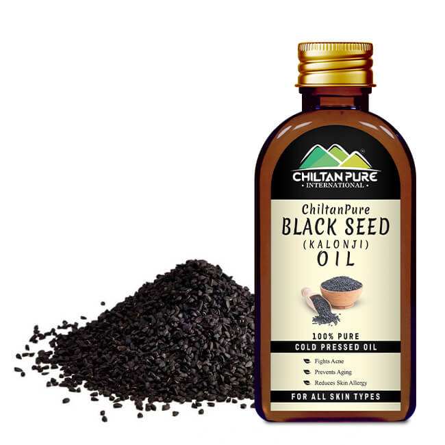 Black Seed Oil 140ml - kalongi oil - Cure Psoriasis, Acne, Reducing high Cholesterol - ChiltanPure