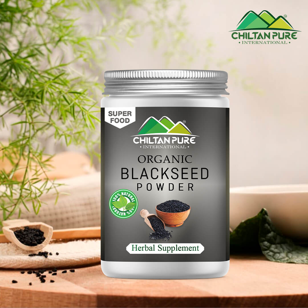 Black Seed Powder – Anti-Fungal Properties, Controls Hair Loss, Boost Immune System 200g - ChiltanPure