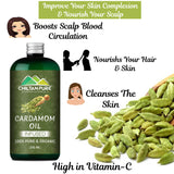 Cardamom Infused Oil – Protects Oral Health, Promotes Blood Circulation & Skin Purifier 250ml - ChiltanPure
