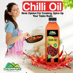 Chilli Oil - Best Option for Cooking, Spice Up Your Taste Buds, Good for Heart Health, Rich in Vitamins & Iron - ChiltanPure