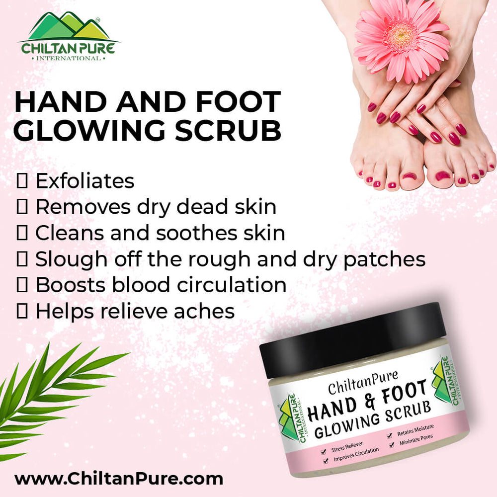 Chiltan Hand and Foot Glowing Scrub – Rejuvenate Skin, Improves Blood Circulation & Removes Calluses 100ml - ChiltanPure