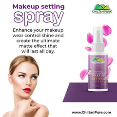 Chiltan Makeup Setting Spray – Keeps Skin Hydrated, Plump and Soft & Provides Dewy Glow Make-up look 50ml - ChiltanPure