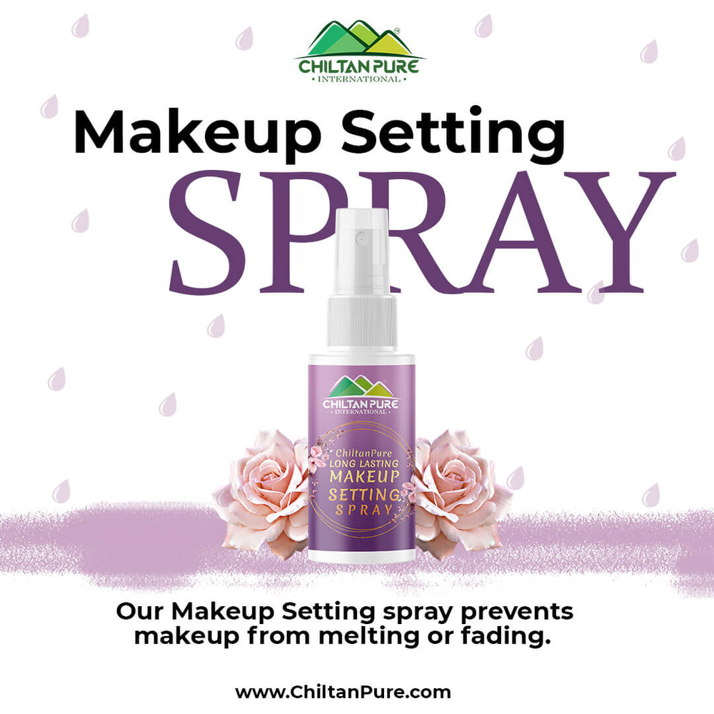 Chiltan Makeup Setting Spray – Keeps Skin Hydrated, Plump and Soft & Provides Dewy Glow Make-up look 50ml - ChiltanPure