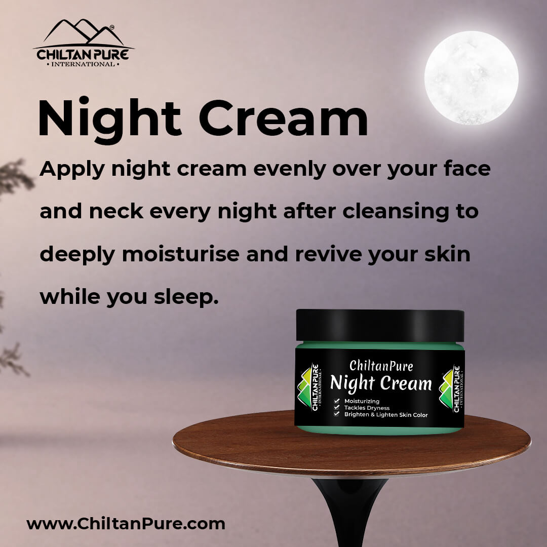ChiltanPure Night Cream – Boosts Collagen, Tackles dryness & Prevents Skin from Sagging 50ml - ChiltanPure