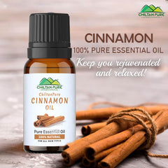 Cinnamon Essential Oil – Acts as Breathe Freshener, Immunity Booster, Reduces Sugar Cravings & Eases Chest Congestion 20ml - ChiltanPure
