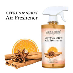 Citrus & Spicy Air Freshener - Zesty Fragrance, Eliminate Unpleasant Odours, Improves Focus & Productivity - ChiltanPure
