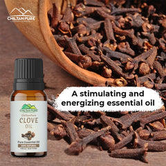Clove Essential Oil – Good for Oral Health, Soothes Skin, Stimulates Hair Growth & Eliminates Toxins from Blood 20ml - ChiltanPure