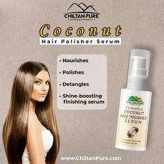 Coconut Hair Polisher Serum – Moisturizes Dry Hairs, Improves Scalp Health & Restricts Hair fall 50ml - ChiltanPure