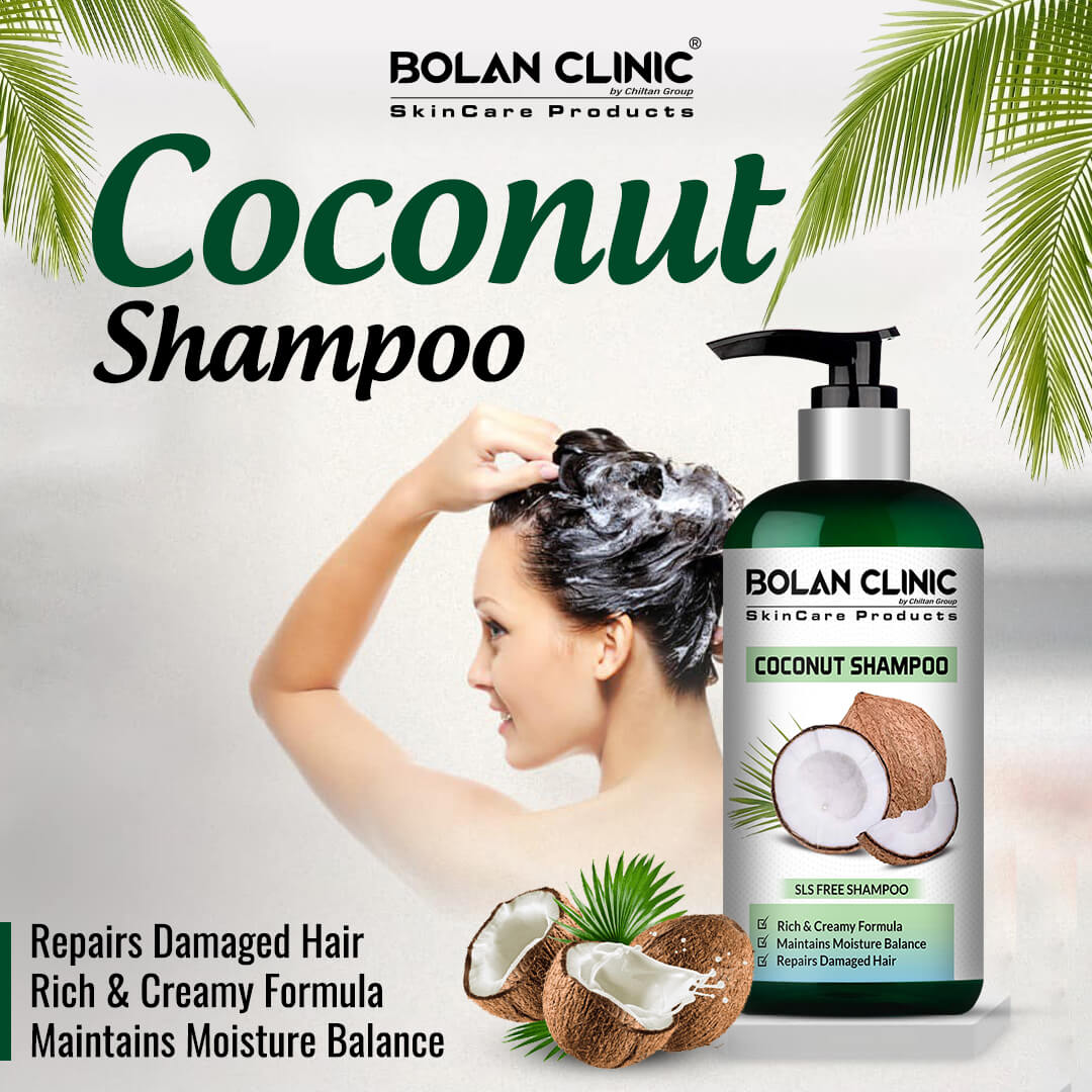 Coconut Shampoo – Rich & Creamy Formula, Maintains Moisture Balance, Repairs Damaged Hair - ChiltanPure