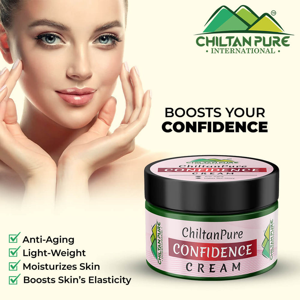 Confidence Cream - Anti–Aging, Treats Acne, Boosts Skin’s Elasticity, Minimize Pores & Makes Skin Glowy!! - ChiltanPure