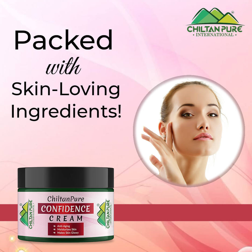 Confidence Cream - Anti–Aging, Treats Acne, Boosts Skin’s Elasticity, Minimize Pores & Makes Skin Glowy!! - ChiltanPure