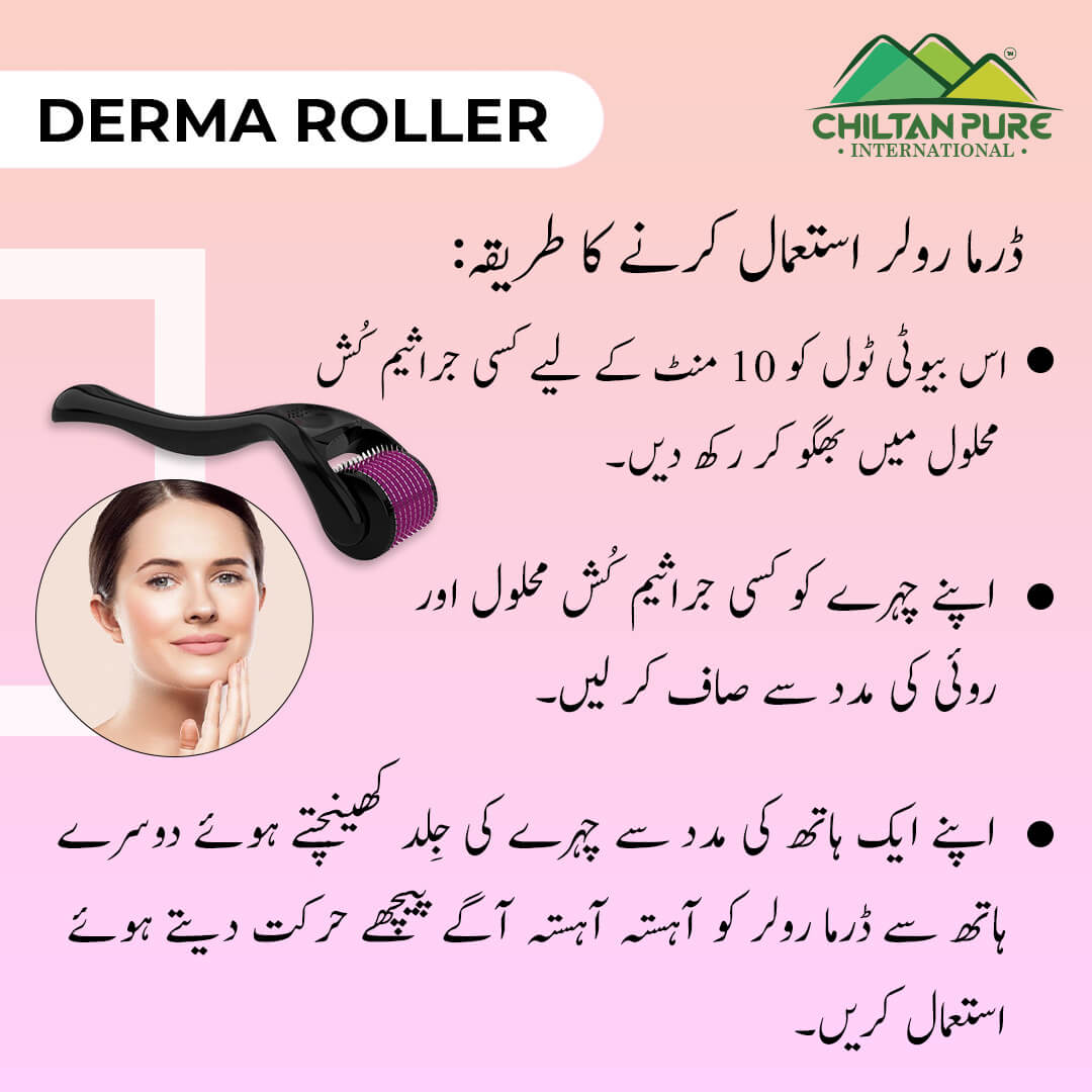 Derma Roller System – Ultra Sharp Needle Tips, Therapy for Skin Regeneration, Efficient Treatment for Anti-Aging Skin & Stretch Marks!! - ChiltanPure