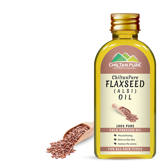 Flaxseed Oil – Skin Hydrator, Stronger Hair, High in Omega-3 & Help in Weight Loss 140ml - ChiltanPure