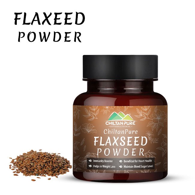 Flaxseed Powder – Flex Seed Improves Cholesterol, Lower Blood Pressure, High in Dietary Fiber & Loaded with Nutrients 200g - ChiltanPure