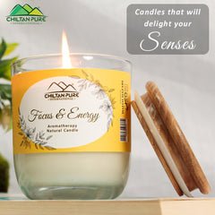 Focus & Energy Aromatherapy Candle – Warm up the Soul Inside!! 500g - ChiltanPure