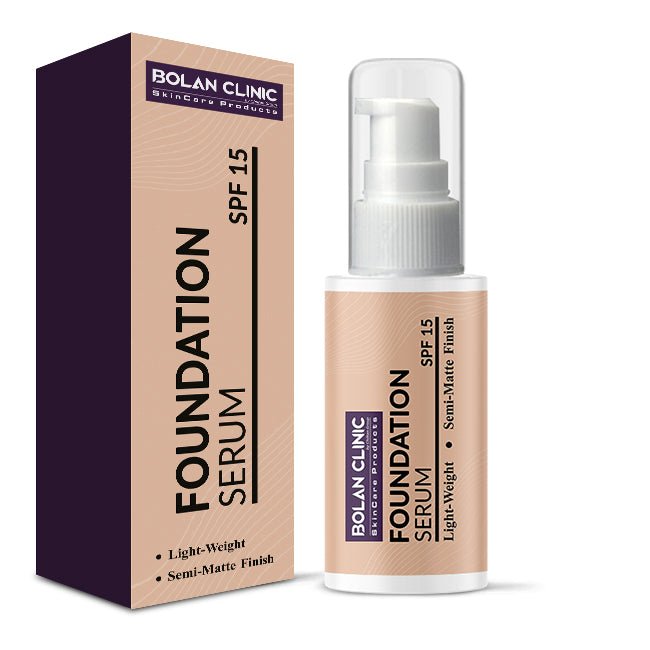 Foundation Serum (SPF15) - Lightweight, Protect From Sun Damage, Conceals Flaws, and Provides Full Blendable Coverage For Semi-Matte Finish! - ChiltanPure