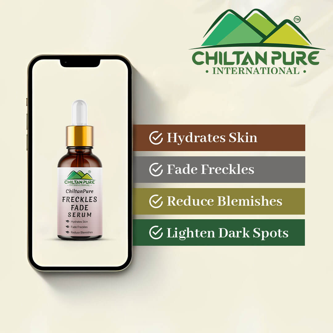 Freckles Fade Serum – Hydrates Skin, Fade Freckles, Reduce Blemishes & Lighten Pigmentation - ChiltanPure