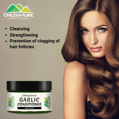 Garlic Conditioner Hair Mask – Promote Hair Growth, Balance PH Level of Hair, Makes Hair Healthy & Shiny 250 ml - ChiltanPure
