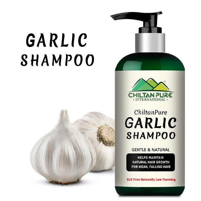 Garlic Shampoo – Enhance Hair Growth, Prevent Dandruff, Gives Shine to Hair & Repair Split Ends 250ml - ChiltanPure