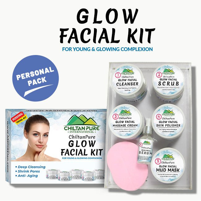 Glow Facial Kit (4x Results) – Deep Cleansing, Anti- Aging & Enhances Skin’s Natural Glow,, 5️⃣ ⭐⭐⭐⭐⭐ RATING - ChiltanPure