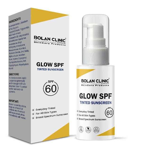 Glow SPF Tinted Sunscreen-Broad Spectrum Sunscreen, SPF 60, Ideal for all Skin Types - ChiltanPure
