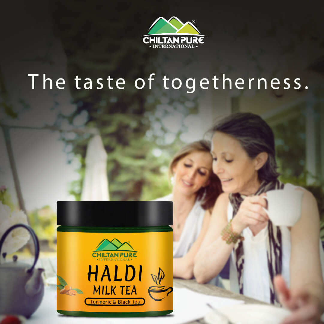 Haldi Milk Tea – Manage diabetes, manage irritable bowel syndrome, boosts immune function & reduces arthritis symptoms – 100% pure & organic 250gm - ChiltanPure