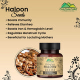 Haloon (Halim) Seeds – Immunity Booster, Helps in Weight Loss, Regulates Menstrual Cycle, Boosts Iron & Hemoglobin Level 150gm - ChiltanPure