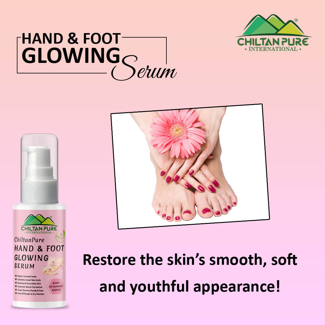 Hand & Foot Glowing Serum - Exfoliates Dead Skin, Anti–Aging, Peel off Rough & Dry Patches, Give Glowing Hands & Feet!! - ChiltanPure