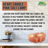 Heart Shape Pink Salt Candle – The gentlest touch of nature for your entire family, removes toxins from the air, Cleanse the indoor air, absorbs the negative energy, 100% organic - ChiltanPure