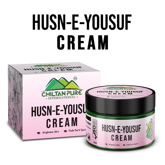 Husn-e-Yousuf Cream – Brightens & Whitens Skin, Fade Dark Spots, Treats Acne & Shed Dead Skin Cells - ChiltanPure