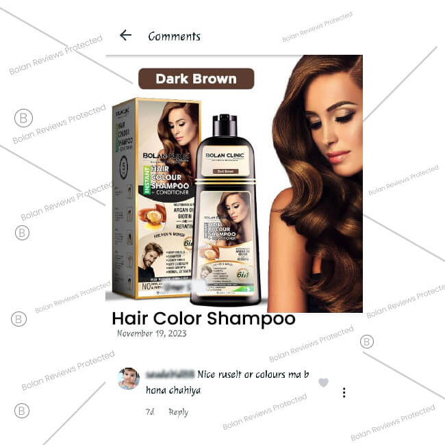 Instant Hair Color Shampoo In Pakistan + Conditioner (Dark Brown) – Shampoo Hair Dye For Men & Women - ChiltanPure
