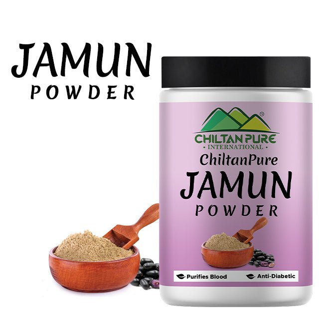 Jamun Powder - Purifies Blood, Anti-Diabetic, Heart Healthy & Rich in Vitamins - ChiltanPure
