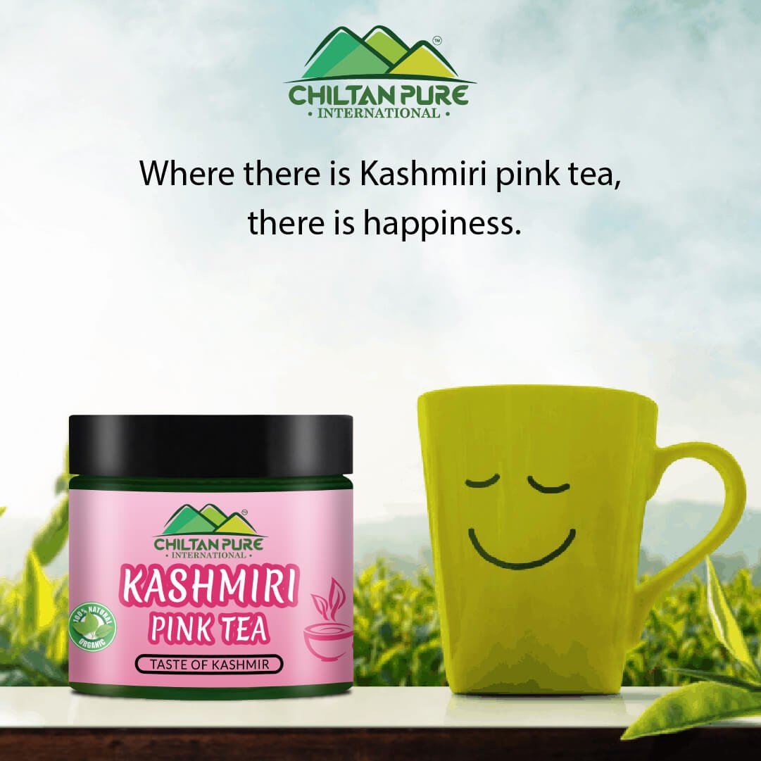 Kashmiri Pink Tea – Where there’s Pink Tea, There’s Happiness! Improves Digestion, Aids Weight Loss & Boosts Immunity – 100% Pure Organic - ChiltanPure