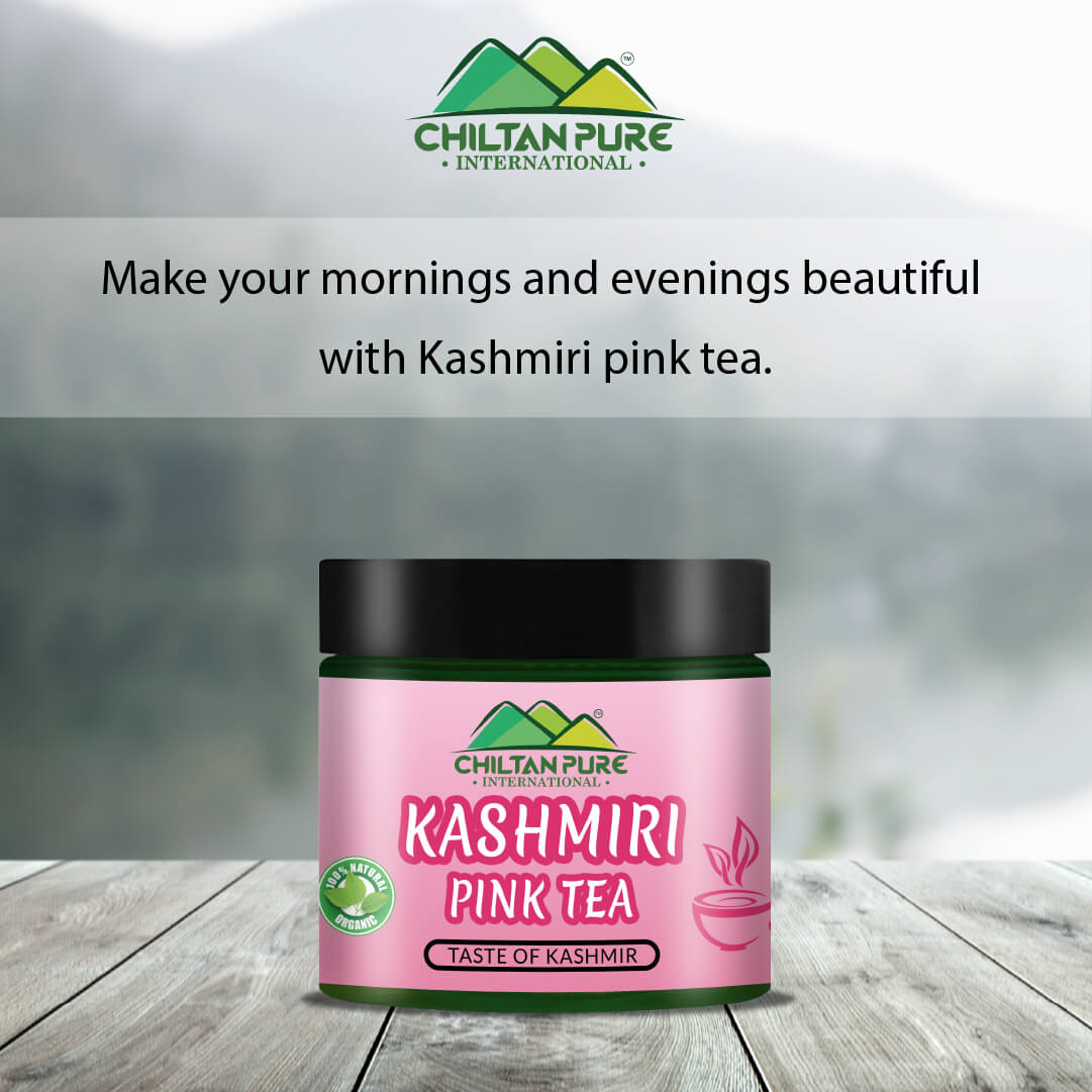 Kashmiri Pink Tea – Where there’s Pink Tea, There’s Happiness! Improves Digestion, Aids Weight Loss & Boosts Immunity – 100% Pure Organic - ChiltanPure