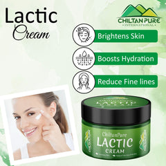 Lactic Cream – Natural Exfoliant, Brightens Skin, Promotes Collagen Production, Fades Fine Lines & Wrinkles - ChiltanPure