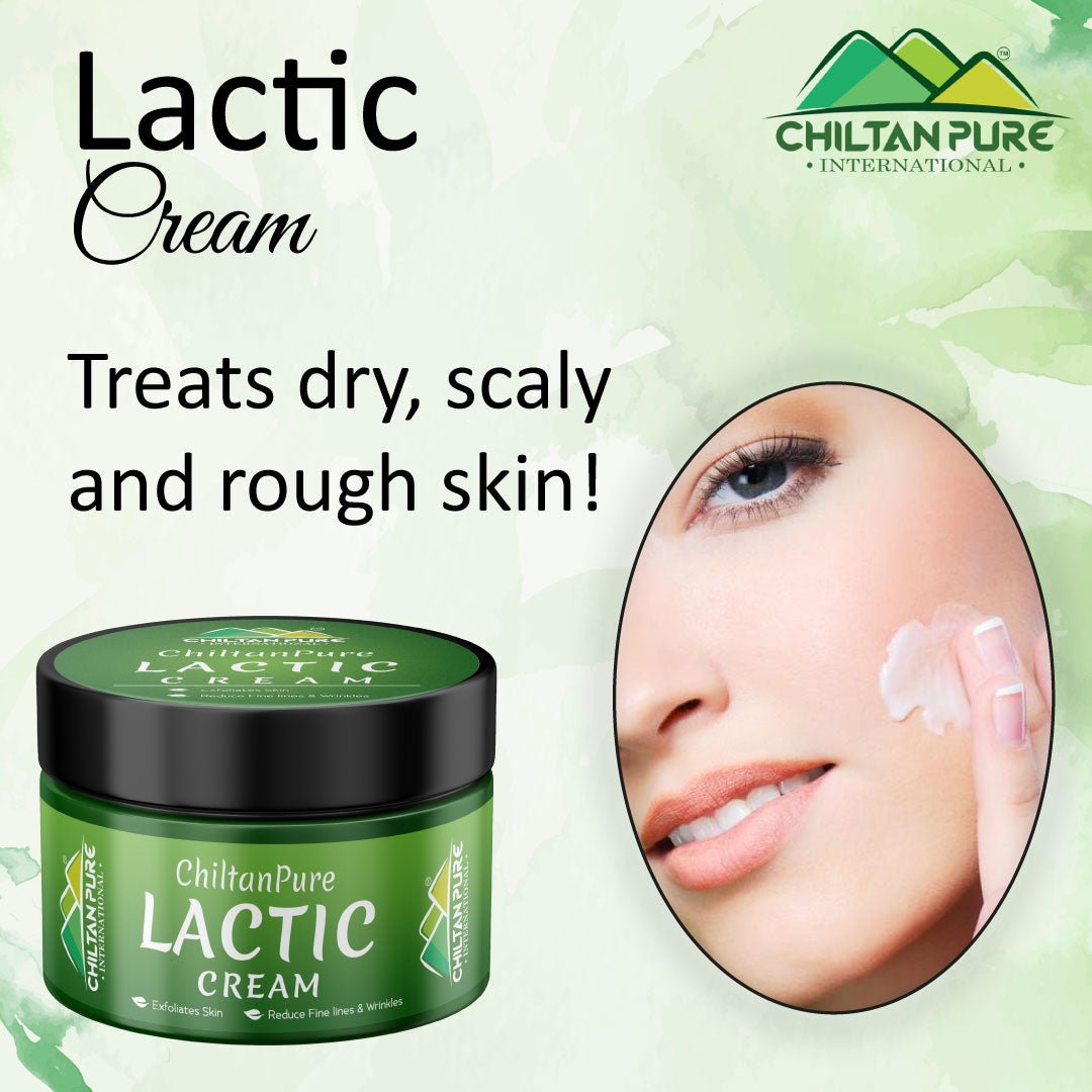 Lactic Cream – Natural Exfoliant, Brightens Skin, Promotes Collagen Production, Fades Fine Lines & Wrinkles - ChiltanPure