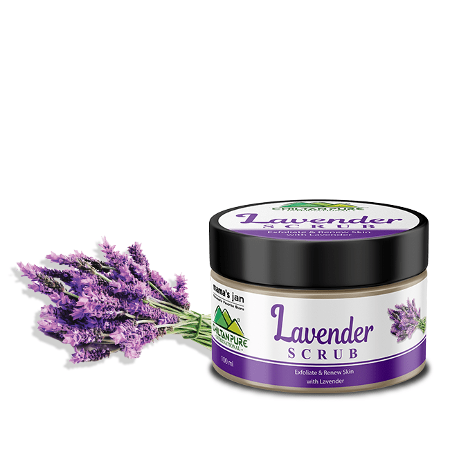 Lavender Face &amp; Body Scrub - Organic Gentle Exfoliating Face Scrub, Moisturizes &amp; Nourishes Skin, Makes Skin Super Soft - ChiltanPure