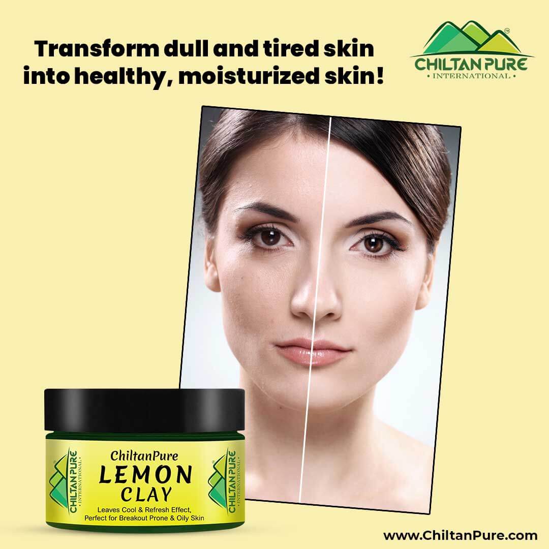 Lemon Clay – Deep cleanse pores, Make Dark Spots Light, Reduce Inflammation-High PH Levels – 100% Organic - ChiltanPure