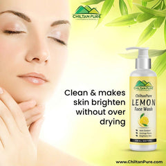 Lemon Face Wash – Anti – Acne, Protects Against UV Rays, Leaves Skin Soft & Dewy - ChiltanPure