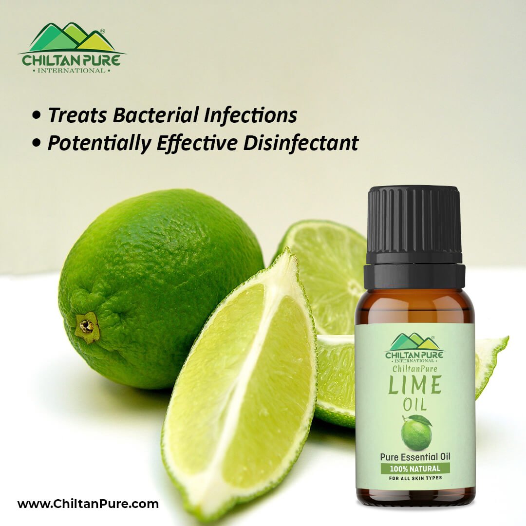 Lime Essential Oil – Natural Antiseptic, Promotes Blood Coagulation, Treats Bacterial Infections & Prevent Signs of Aging - ChiltanPure