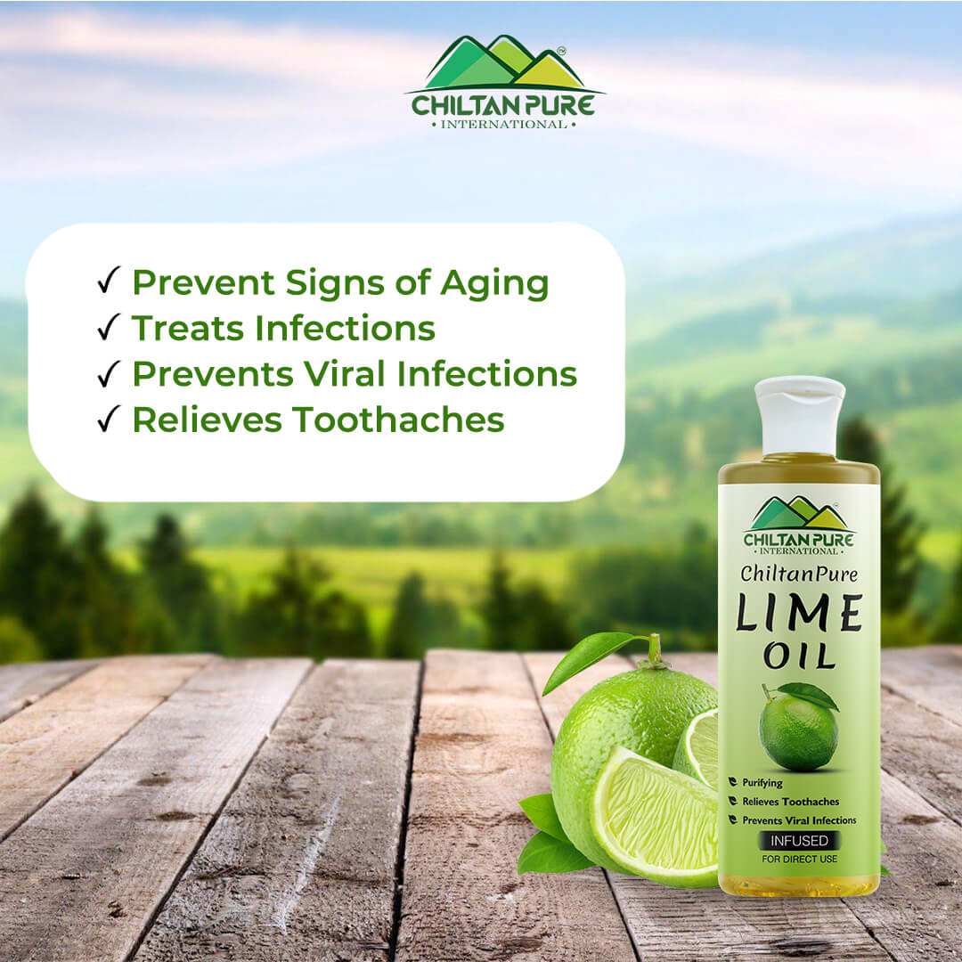 Lime Infused Oil - Promotes Blood Coagulation, Prevents Viral Infections &amp; Potentially Effective Disinfectant - ChiltanPure